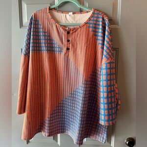 NEW IN BAG Women’s waffle knit print top size 4X